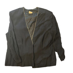 Gail Rhinestone Cardigan Blazer Fancy Shoulder Pleating